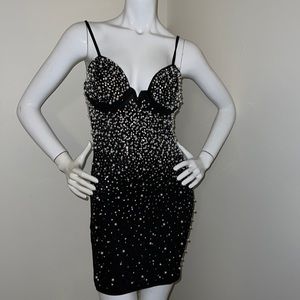 Bling Cocktail Mini Black Dress
